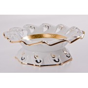 Ваза для фруктов Bavaria Лента Рельеф золото