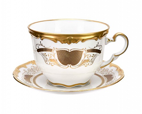 Набор для капучино Симфония Золотая Weimar Porzellan 2 предмета