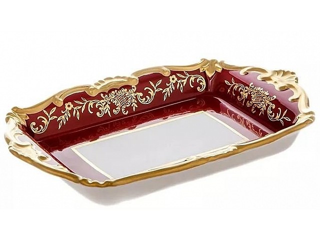 Масленка Ювел красный Weimar Porzellan 18 см