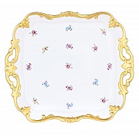 Блюдо квадратное 30см Weimar Porzellan Мейсенский цветок