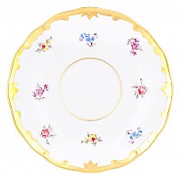 Набор блюдец Мейсенский цветок Weimar Porzellan 15 см 6 штук