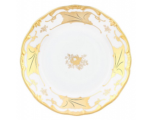 Набор тарелок Кленовый лист белый Weimar Porzellan 17 см 6 штук