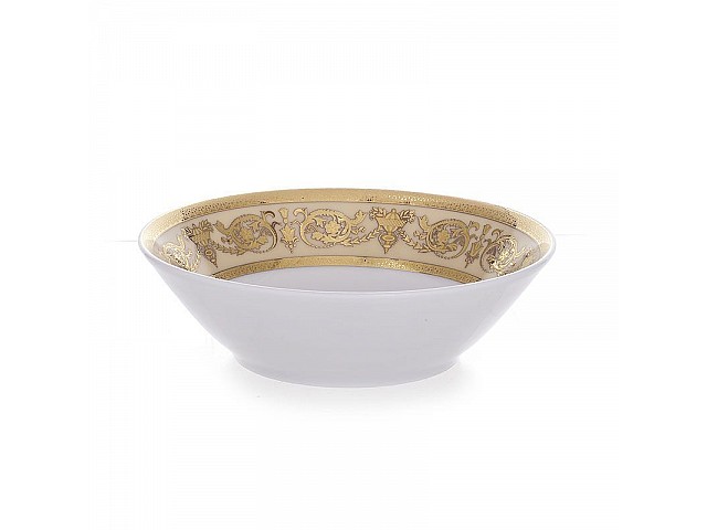 Салатник круглый 26 см Bavaria Александрия Крем/зол