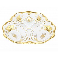 Менажница 19см Weimar Porzellan Кленовый лист белый