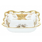 Салатник квадратный 22 см Weimar Porzellan Кленовый лист белый