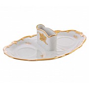 Подставка для специй 20см Weimar Porzellan Кленовый лист белый