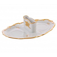 Подставка для специй 20см Weimar Porzellan Кленовый лист белый