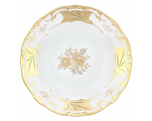 Набор глубоких тарелок Кленовый лист белый Weimar Porzellan 24 см 6 штук
