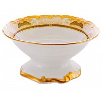 Розетка 8см на ножке Weimar Porzellan Симфония Золотая
