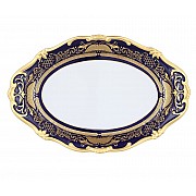 Блюдо овальное 32см Weimar Porzellan Симфония Кобальт