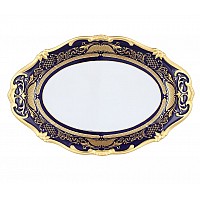 Блюдо овальное 32см Weimar Porzellan Симфония Кобальт