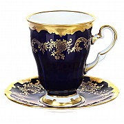 Набор для капучино Ювел синий 801 Weimar Porzellan 260 мл