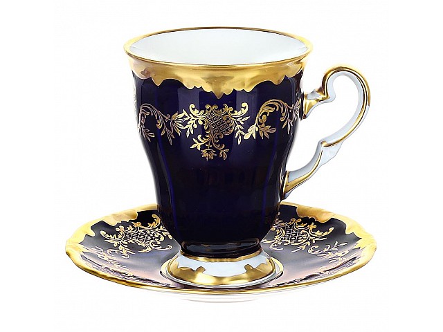 Набор для капучино Ювел синий 801 Weimar Porzellan 260 мл