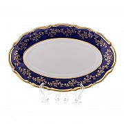 Селедочница 24см Борокко кобальт 202 Bavarian Porcelain