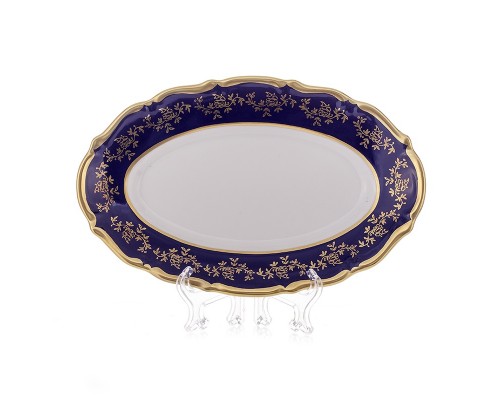 Селедочница 24см Борокко кобальт 202 Bavarian Porcelain