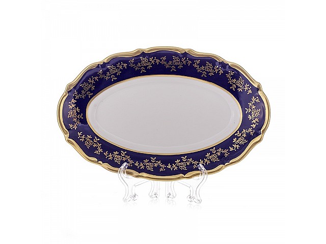 Селедочница 24см Борокко кобальт 202 Bavarian Porcelain