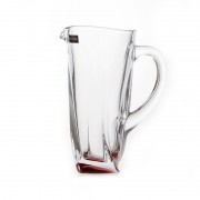 Кувшин 1,1л Красный Quadro Bohemia Crystal
