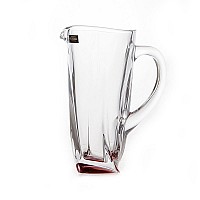 Кувшин 1,1л Красный Quadro Bohemia Crystal