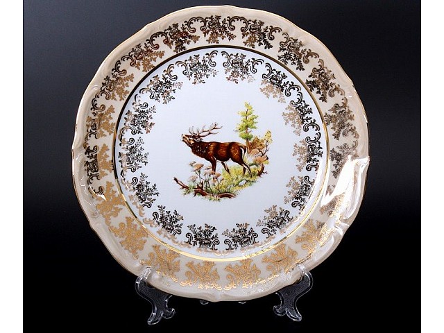 Набор тарелок Bavaria Охота медовая 24 см 6 штук