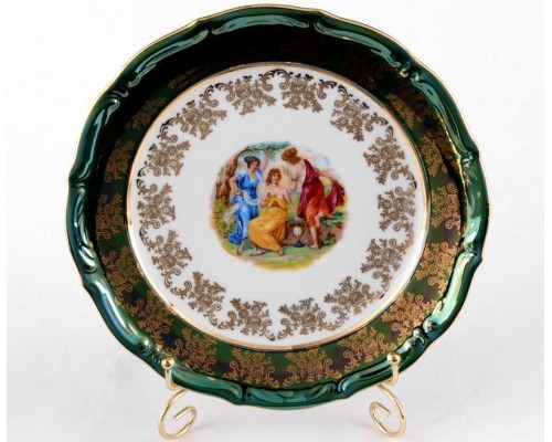 Набор тарелок Bavaria Мадонна зеленая 24 см 6 штук