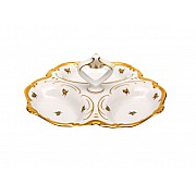 Менажница 19см Weimar Porzellan Роза золотая