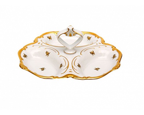 Менажница 19см Weimar Porzellan Роза золотая