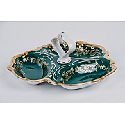 Менажница 25см Weimar Porzellan Ювел зеленый 876
