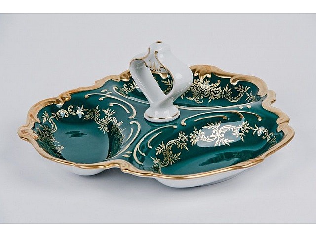 Менажница 25см Weimar Porzellan Ювел зеленый 876