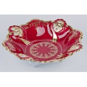 Сухарница 31 см Weimar Porzellan Ювел красный