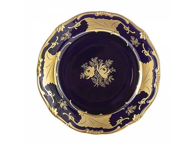Набор тарелок Кленовый лист синий Weimar Porzellan 19 см 6 штук