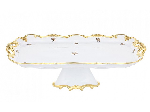 Рулетница 45см на ножке Weimar Porzellan Роза золотая