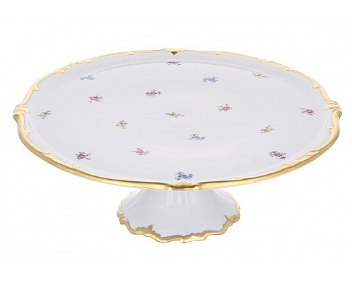 Тортница на ножке Мейсенский цветок Weimar Porzellan 33 см