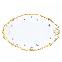 Блюдо овальное 36см Weimar Porzellan Мейсенский цветок