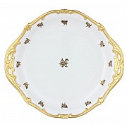 Блюдо 28см Weimar Porzellan Роза золотая