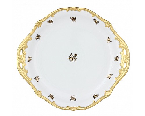 Блюдо 28см Weimar Porzellan Роза золотая