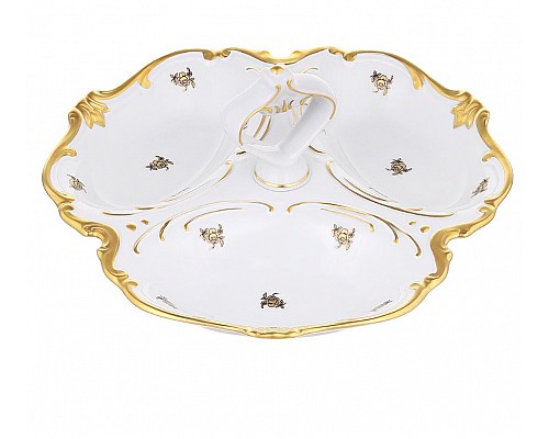 Менажница 31см Weimar Porzellan Роза золотая