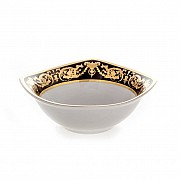 Салатник квадратный 16 см Bavaria Александрия Блэк/золото