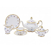 Сервиз чайный на 6 персон 21 предмет 210 мл Weimar Porzellan Мейсенский цветок
