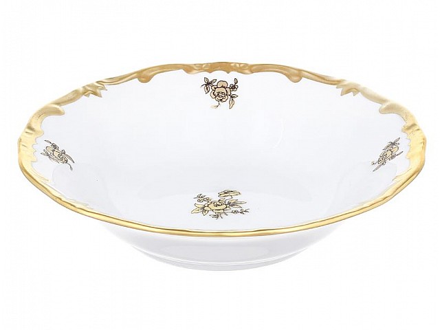 Набор салатников Роза золотая Weimar Porzellan 16 см 3 штуки