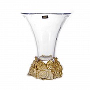 Ваза для цветов 25 cм Розы Амбре Bohemia Crystal