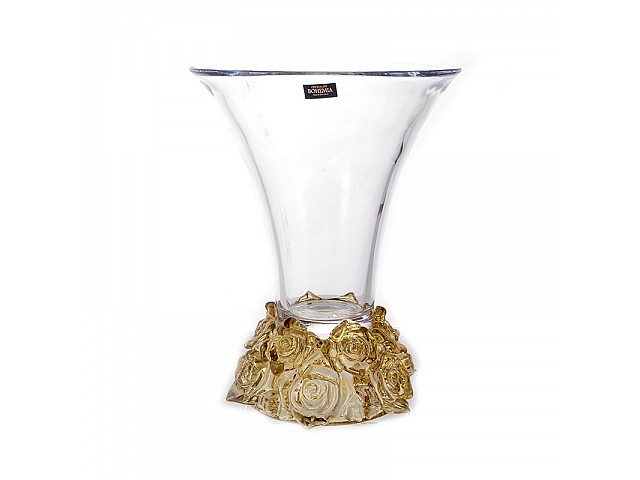 Ваза для цветов 25 cм Розы Амбре Bohemia Crystal
