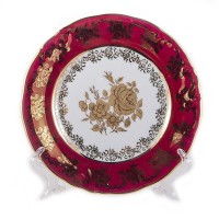 Набор тарелок 19 см Роза красная Carlsbad 6 шт