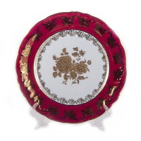 Набор тарелок 24 см Роза красная Carlsbad 6 шт