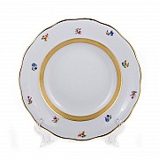 Набор глубоких тарелок 22 см Золотая лента и цветы Epiag Аляска 3052 6 шт
