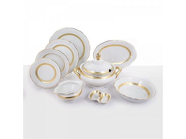 Столовый сервиз Золотая лента Аляска 3053 Epiag на 6 персон