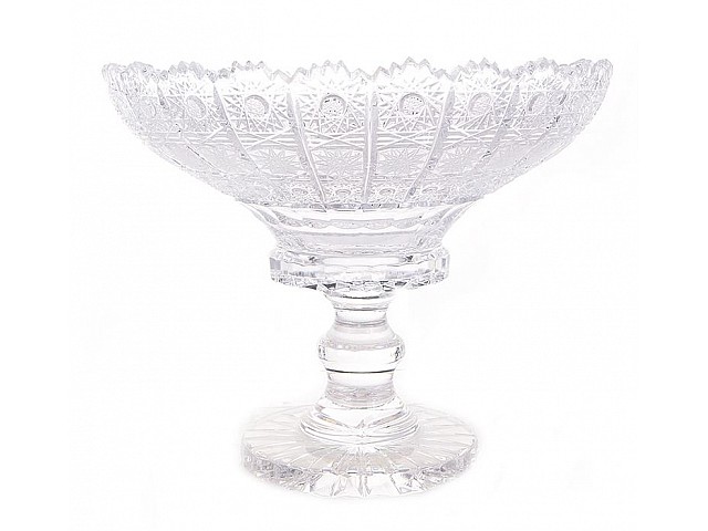 Конфетница 20 см на ножке Glasspo хрусталь 60556