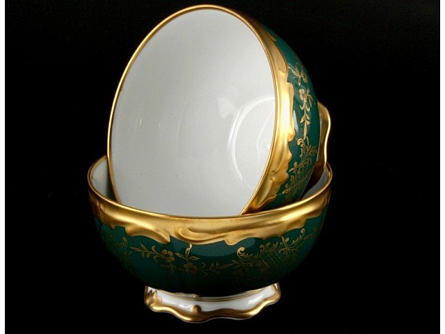 Набор пиал 12см Weimar Porzellan Ювел зеленый 876/3