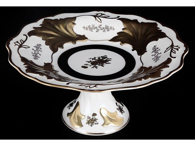 Ваза для фруктов Ютта 31 см на ножке Weimar Porzellan Анна Амалия