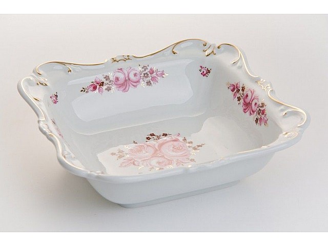 Салатник квадратный 26 см Weimar Porzellan Роза