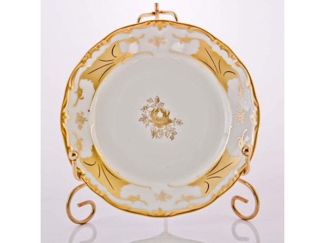 Набор тарелок Кленовый лист белый Weimar Porzellan 15 см 6 штук